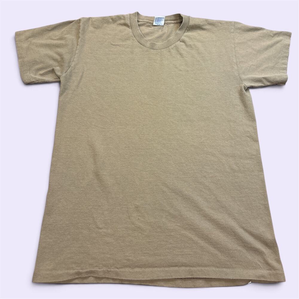 Vintage DKI Athletic Products Men’s M Tan T-Shirt Made in USA 100% Cotton